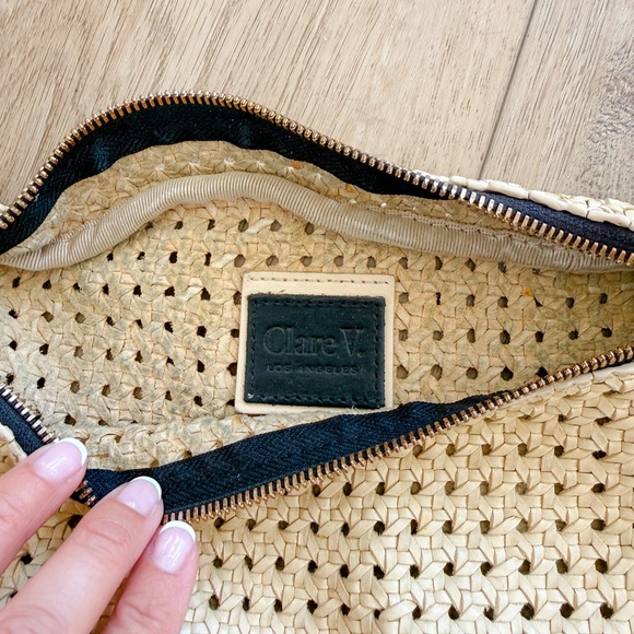 Clare V Cream Woven Crossbody Bag - Picture 3 of 6